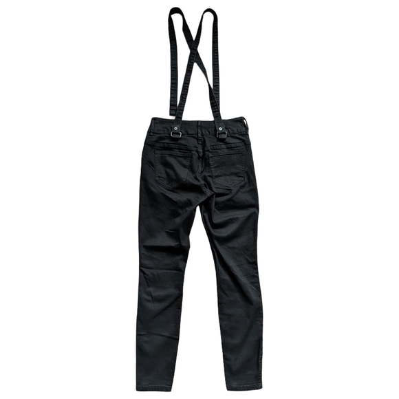 Hot Topic HT Denim Black Suspender Super Skinny Jeans Size 5 - Picture 4 of 12